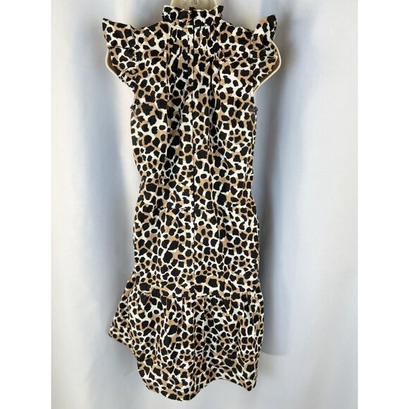 Sea New York Apollo Leopard Print Tiered Poplin Dress $395 - Picture 6 of 13